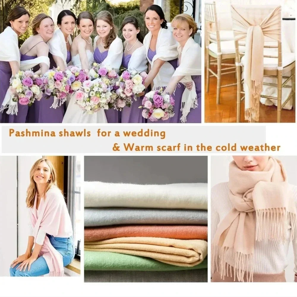 Winter Scarf for Women Pashmina Shawl Wraps Cashmere Feel Warm Fashion Blanket S